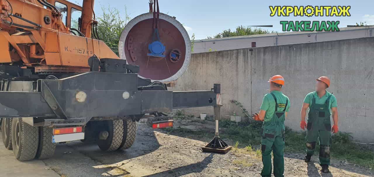 Вивантаження та переміщення сушильного барабана